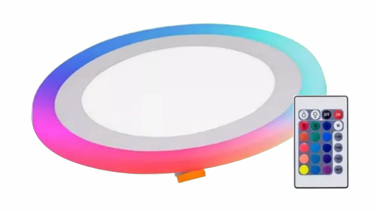 Redondo Incrustar blanco + RGB